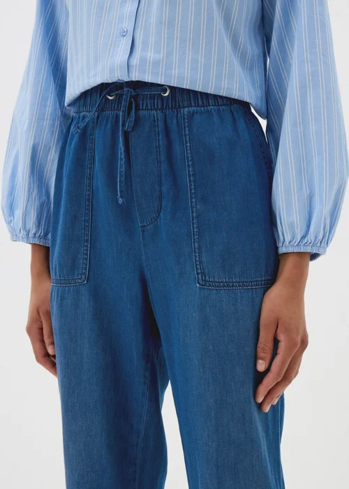 Blue Denim Utility Jogger Trousers - 8 Image 2