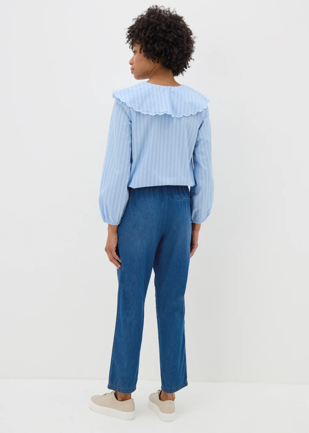 Blue Denim Utility Jogger Trousers - 8 Image 3