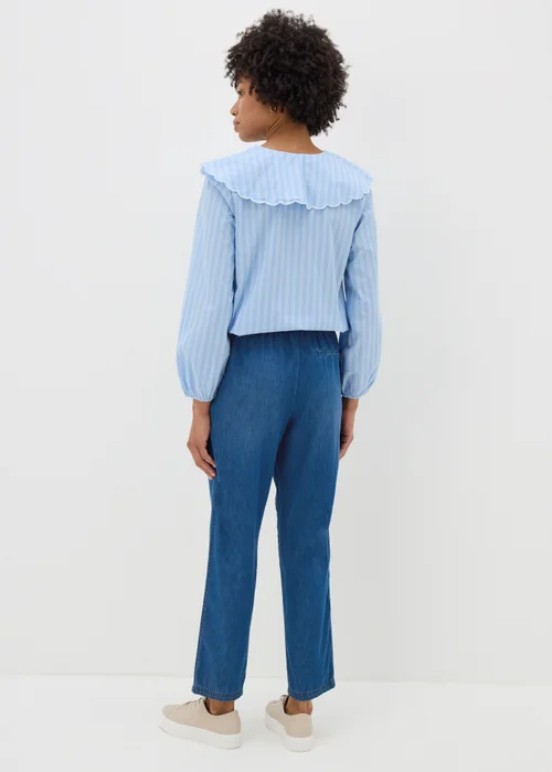 Blue Denim Utility Jogger Trousers - 8 Image 3