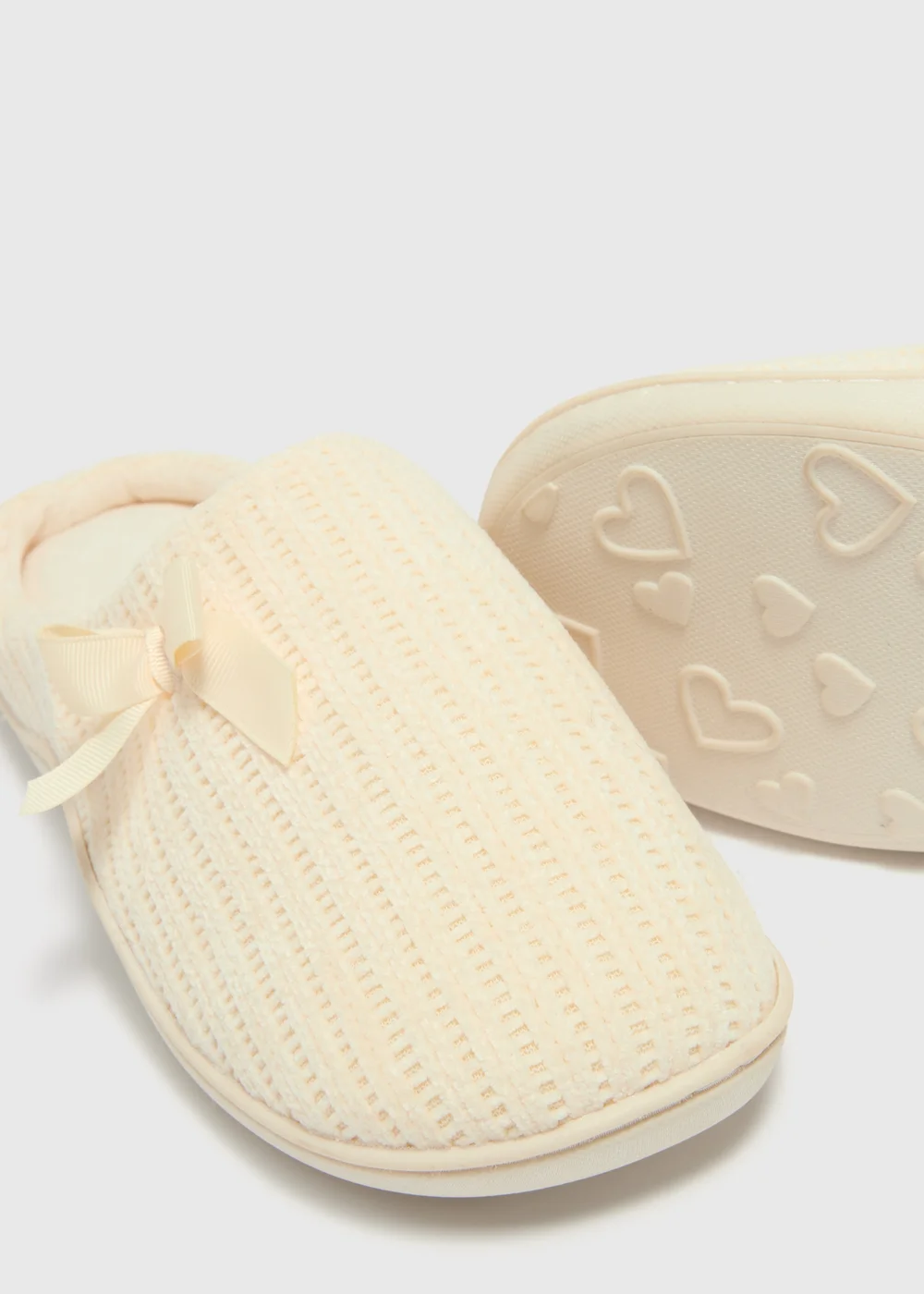 Cream Hidden Support Mule Slippers - Small Image 2