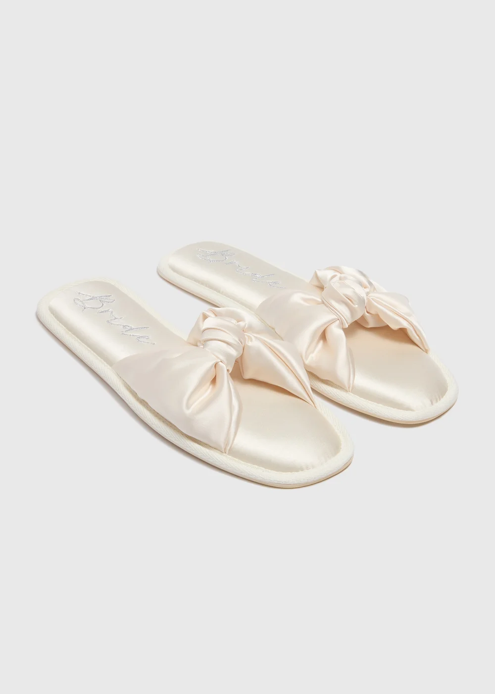Cream Bride Slider Slippers - S Image 1