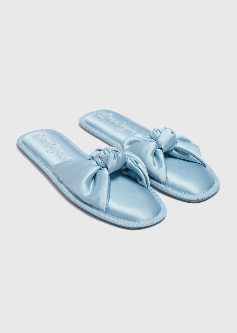 Blue Bridesmaid Slider Slippers - Small Image 1