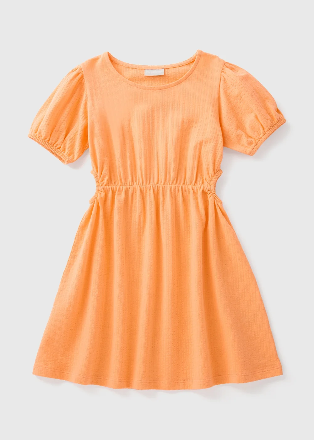 Girls Peach Crinkle Dress (7-15yrs) - 7 Yrs Image 1