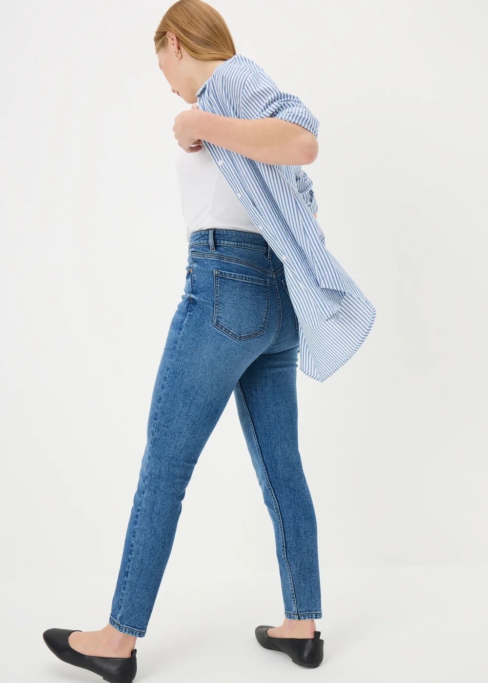 Mid Wash April Stretch High Rise Skinny Jeans - 24/L29 Image 2