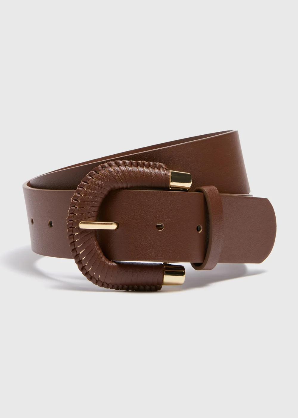 Tan Weave Buckle Belt - S Image 1