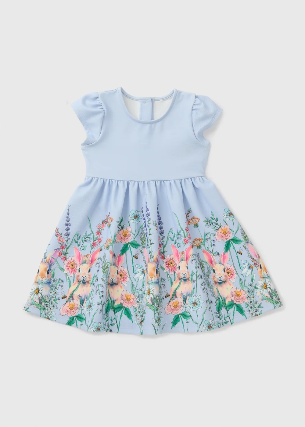 Girls Blue Bunny Scuba Dress (1-7yrs) - 1 to 1 half years | Matalan Girls Blue Bunny Scuba Dress (1-7yrs) - 1 to 1 half years | Matalan
