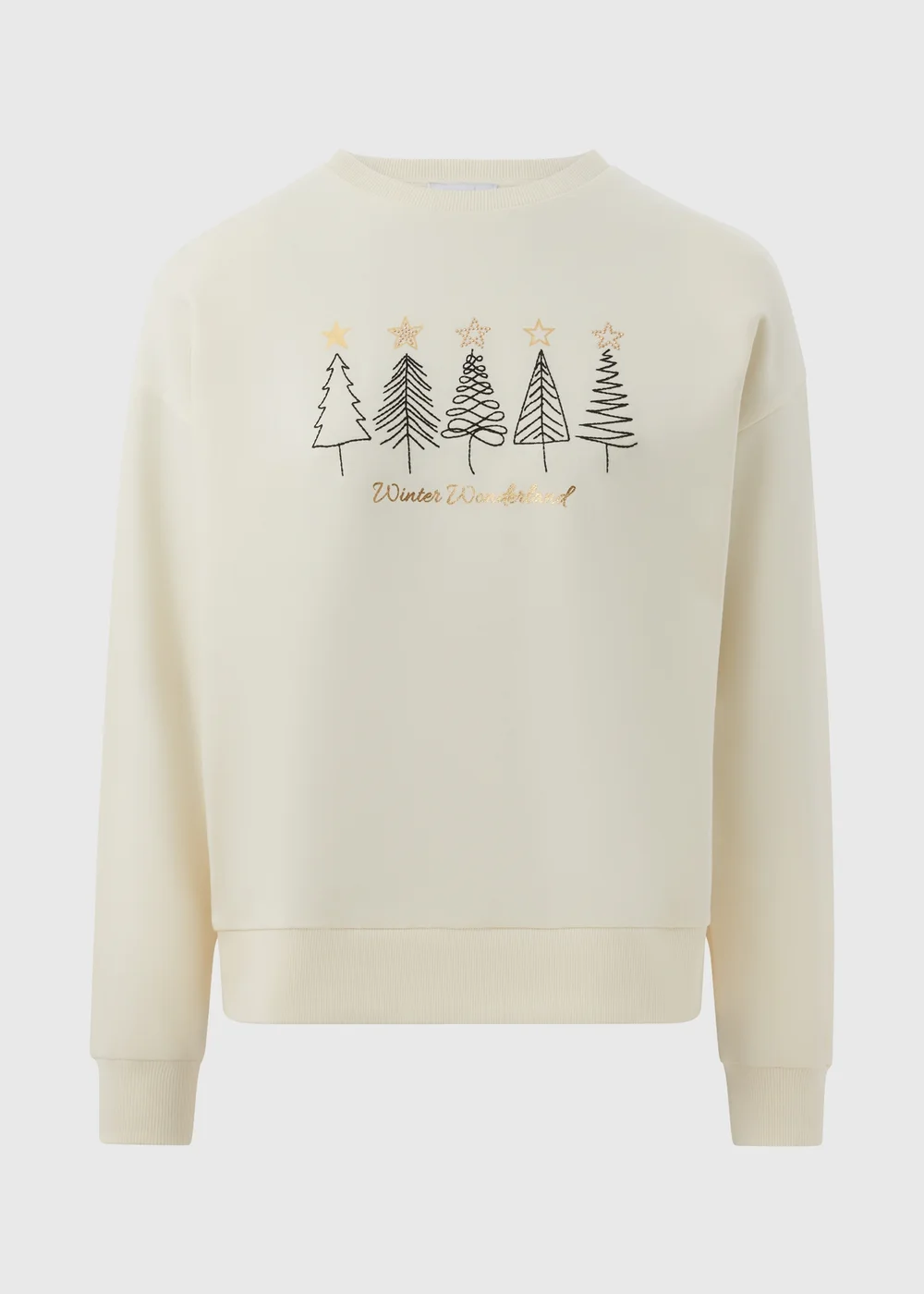 Cream Christmas Tree Sweatshirt - S Image 4