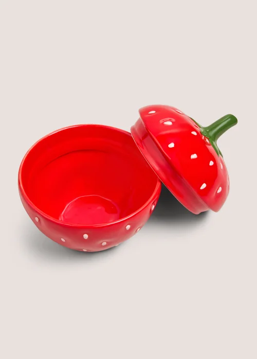 Red Strawberry Lidded Jar Image 2