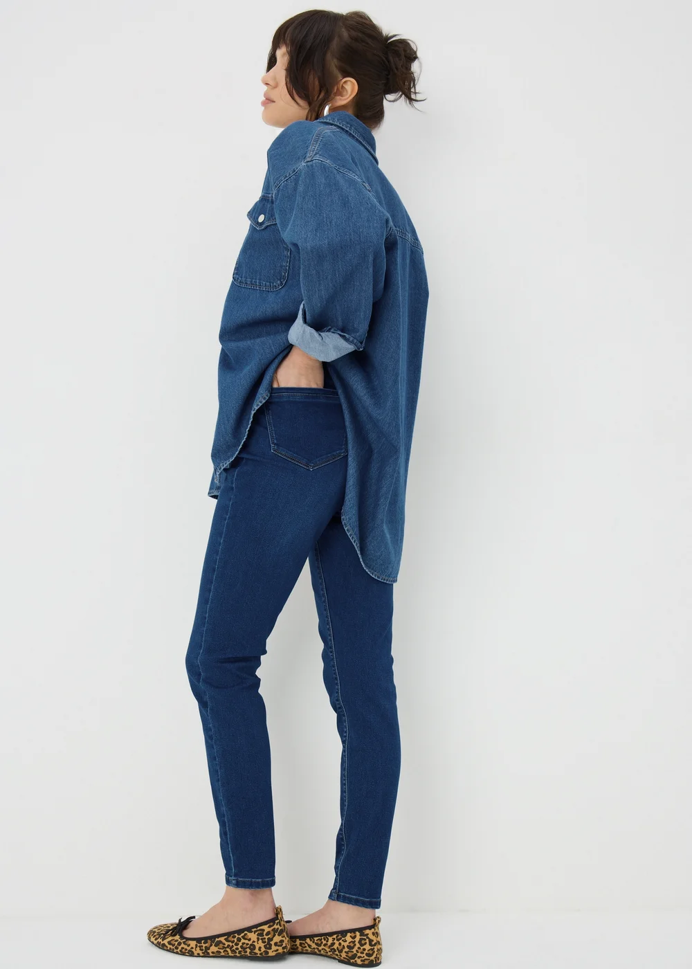 Dark Wash High Waist Skinny Jeans - 12 Image 2