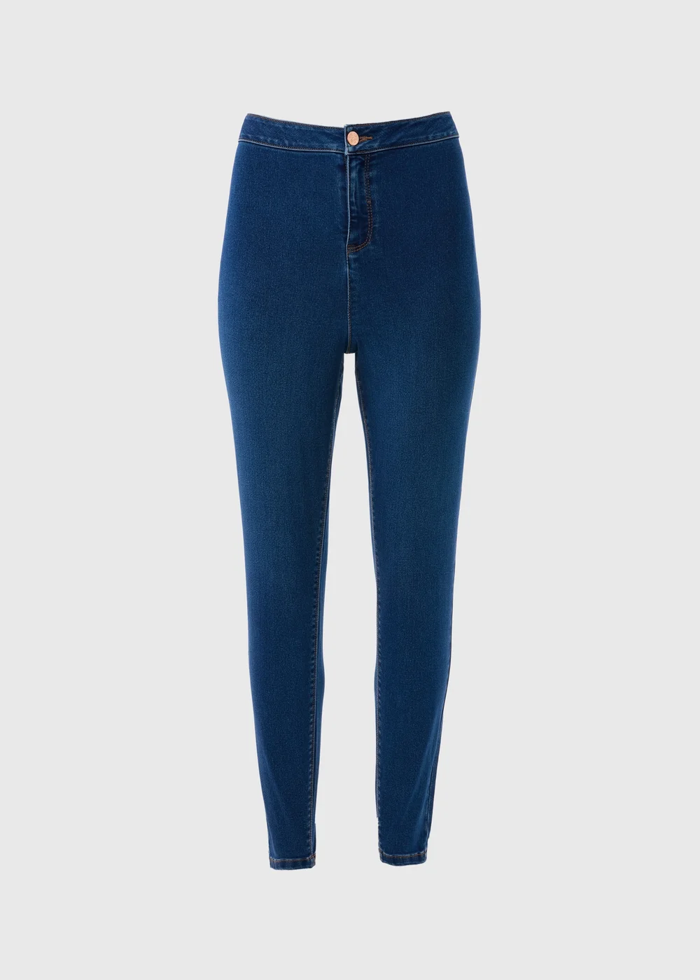 Dark Wash High Waist Skinny Jeans - 12 Image 4