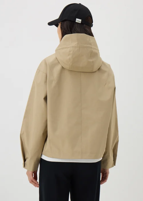 Beige Hooded Short Mac - 8 Image 2