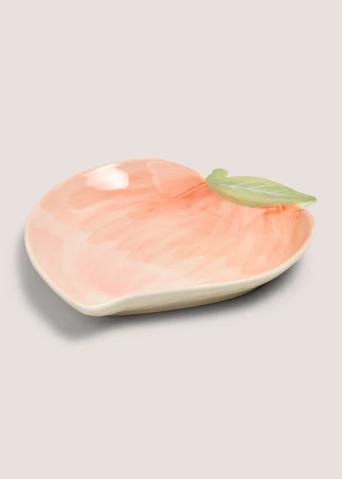 Peach Shape Ceramic Plate Image 1