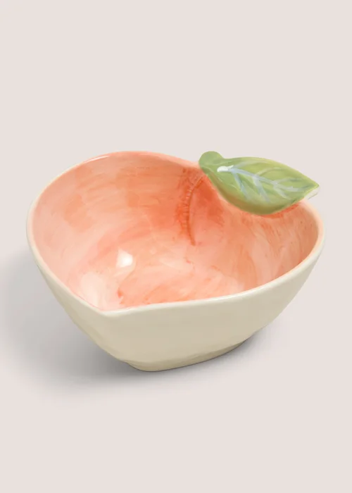 Peach Shaped Ceramic Bowl Image 1