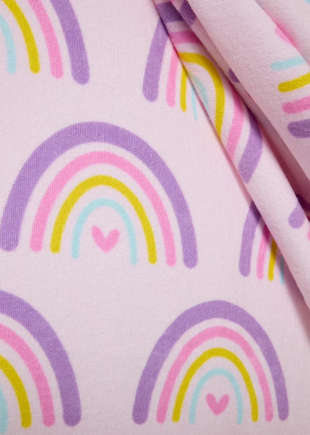 Kids Pink Rainbow Beach Towel Image 2