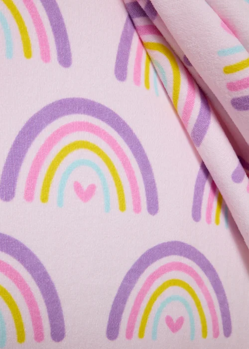 Kids Pink Rainbow Beach Towel Image 2