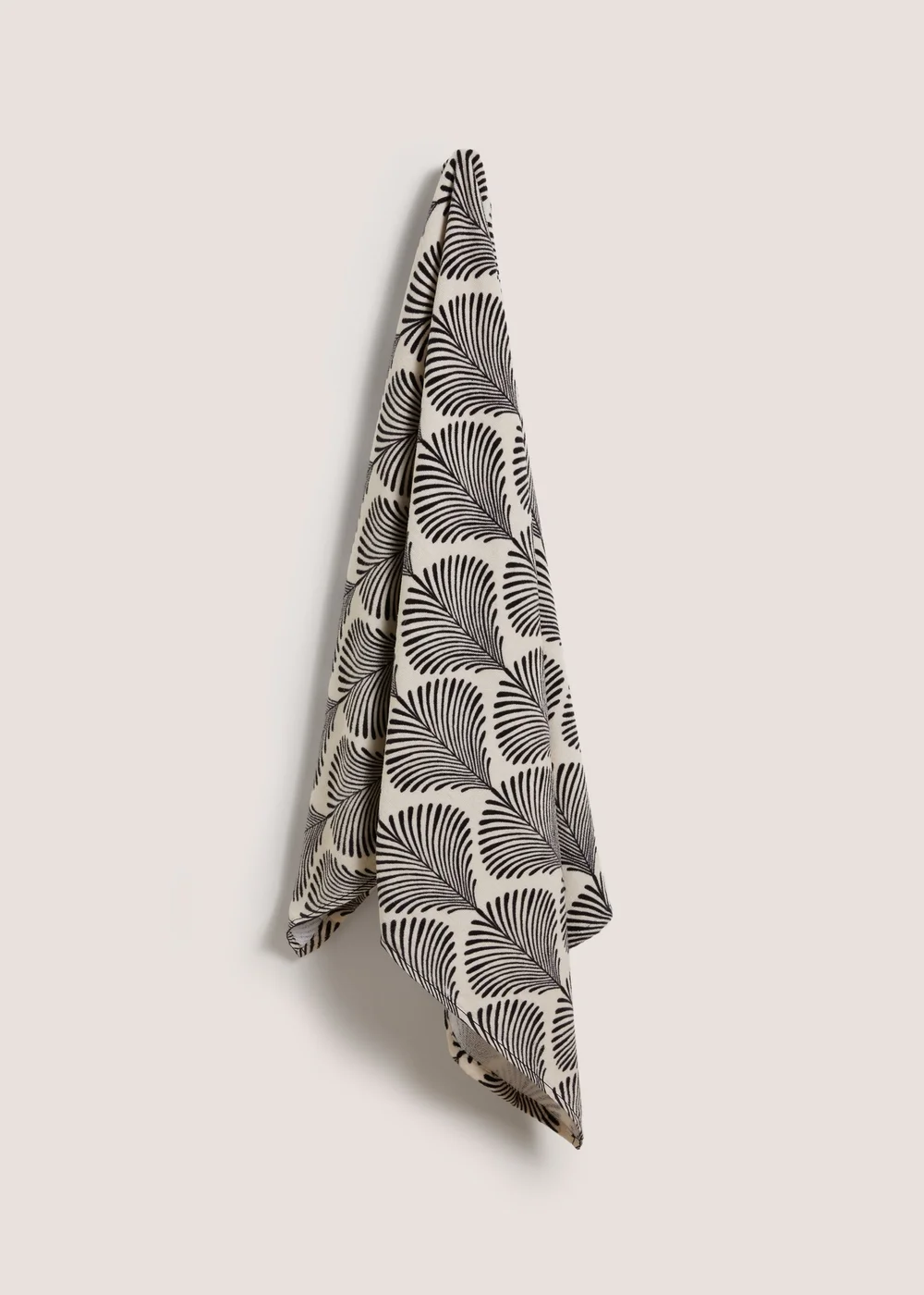 Black Mono Shell Beach Towel Image 1