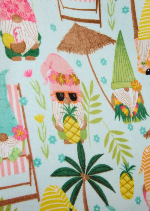Multicolour Summer Gnome Beach Towel Image 2
