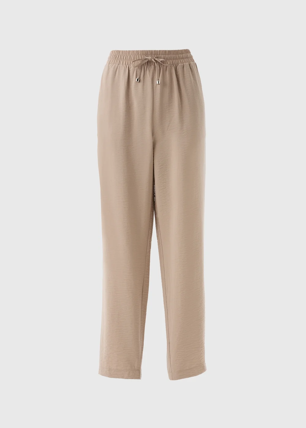 Taupe Tapered Trousers - 8 Image 3