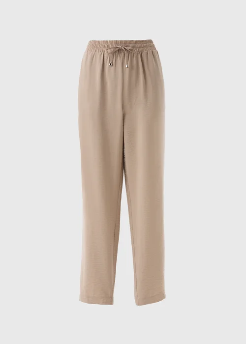 Taupe Tapered Trousers - 8 Image 3