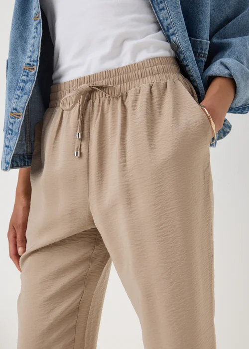 Taupe Tapered Trousers - 8 Image 2