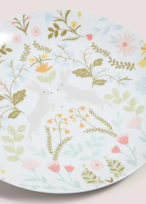 Folk Rabbit Dinner Plate Image 2