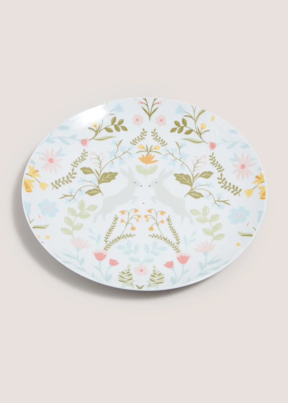 Folk Rabbit Dinner Plate Image 1