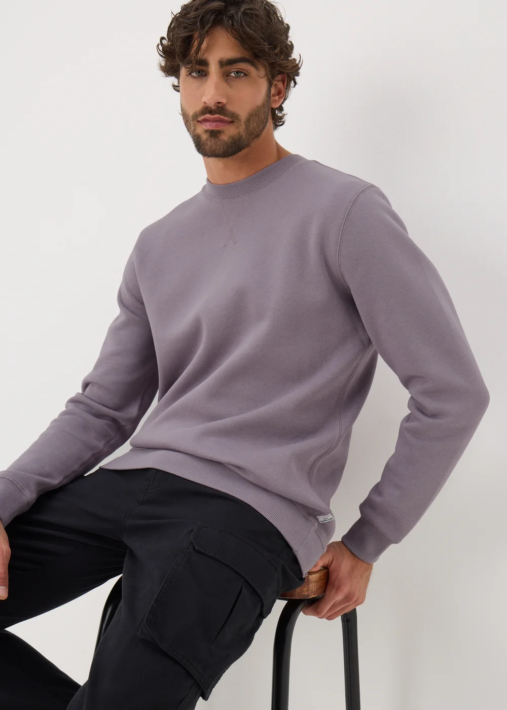 Lilac Crew Neck Sweatshirt - S Image 1