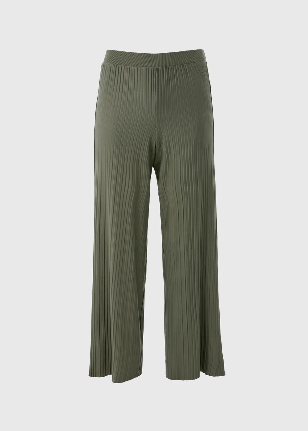 Khaki Plisse Co-Ord Trousers - 8 Image 4