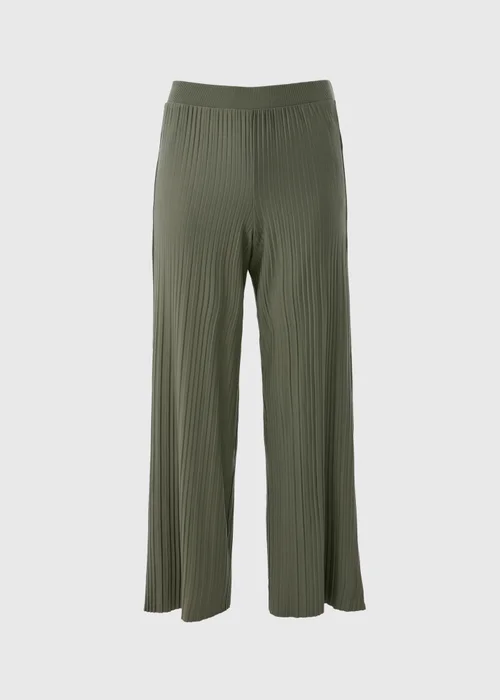 Khaki Plisse Co-Ord Trousers - 8 Image 4