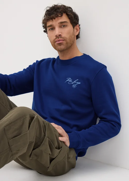 Blue Palm Springs Sweatshirt - S Image 1