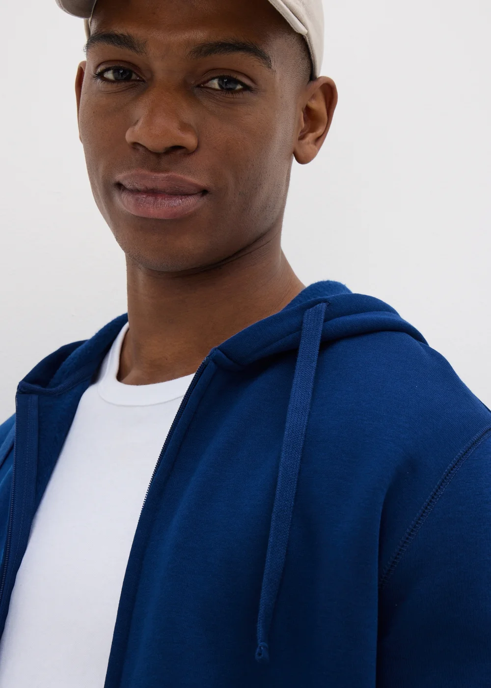 Blue Zip Up Hoodie - S Image 3