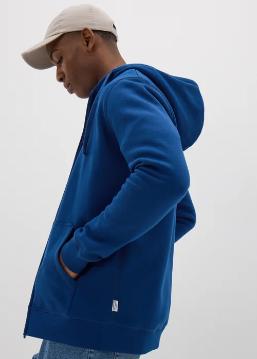 Blue Zip Up Hoodie - S Image 2