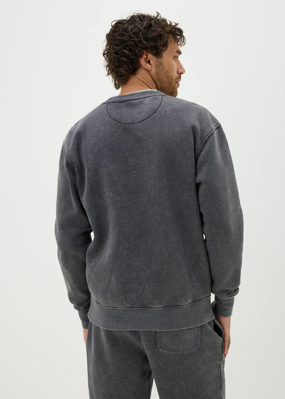 Charcoal Washed Relaxed Fit Sweatshirt - S Image 2
