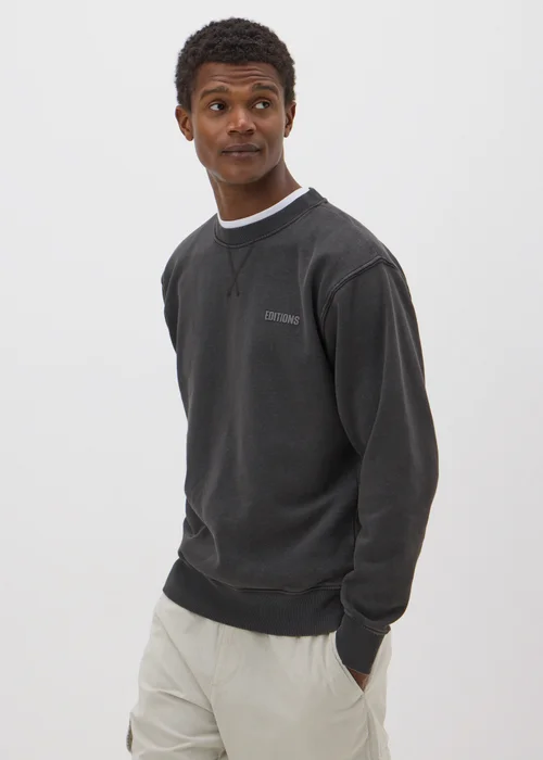 Charcoal Washed Relaxed Fit Sweatshirt - S Image 1