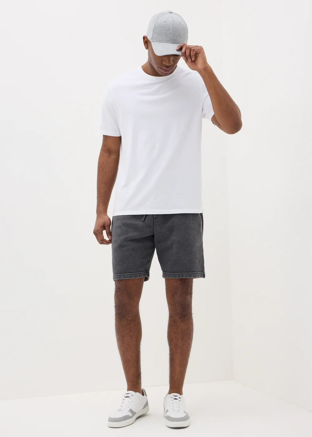 Charcoal Washed Jogger Shorts - S Image 1