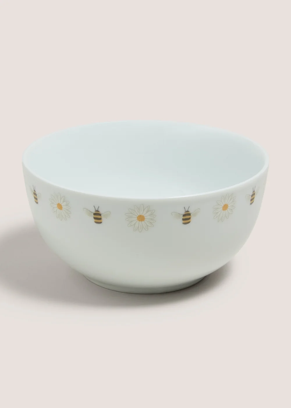 White Bee Daisy Bowl Image 1