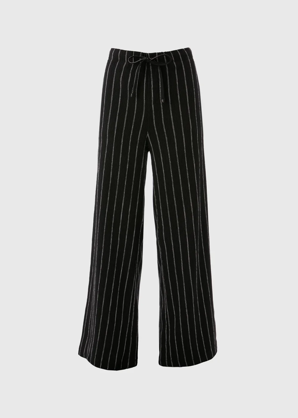 Black Pin Stripe Co Ord Wide Leg Trousers - 8 Image 4