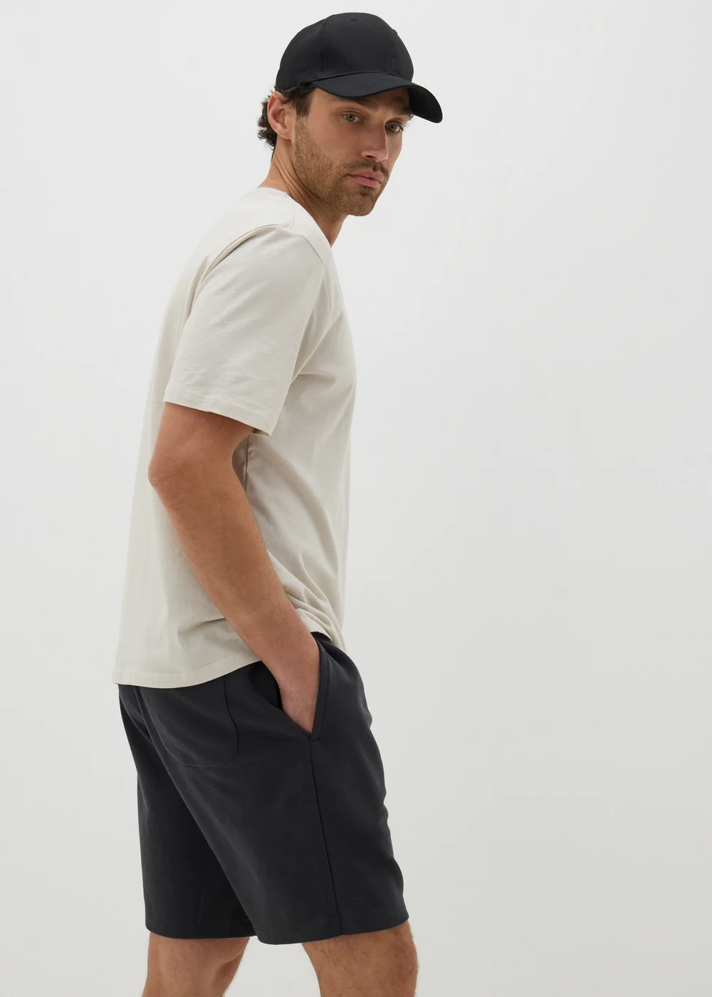 Charcoal Basic Jogger Shorts - XS Image 2