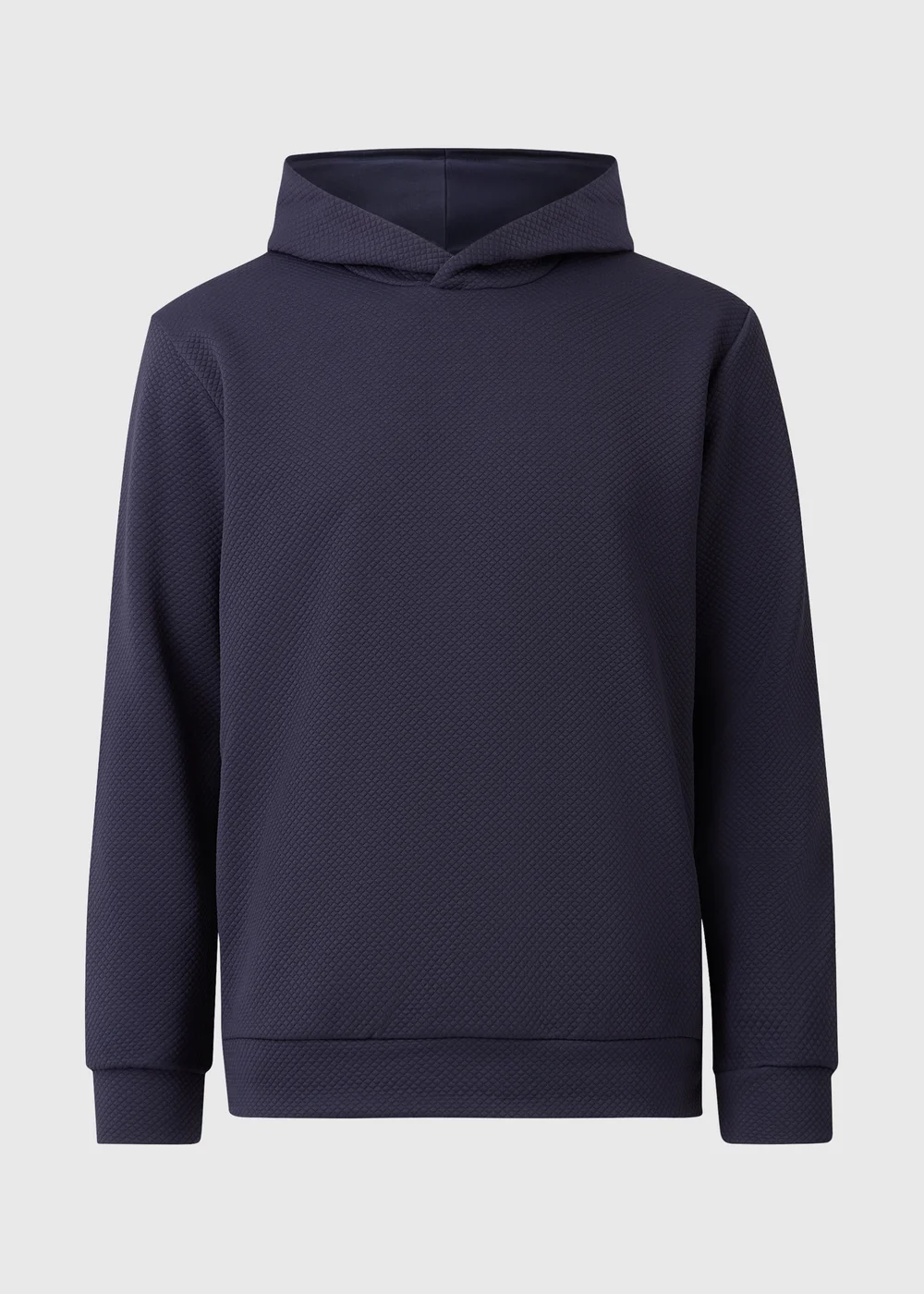 Navy Textured Hoodie - S Image 4