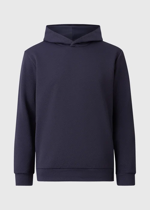 Navy Textured Hoodie - S Image 4