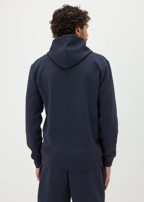 Navy Textured Hoodie - S Image 2