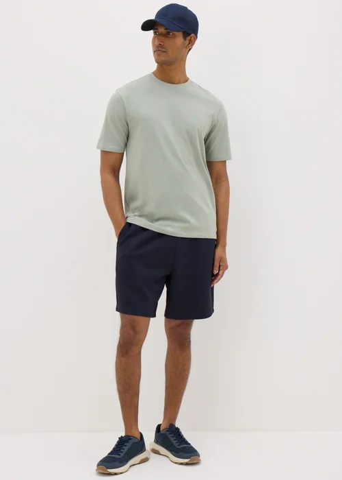 Navy Textured Shorts - S Image 2