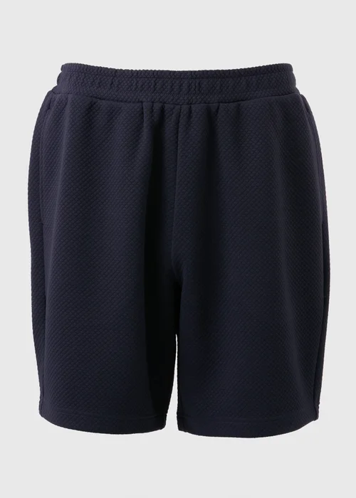 Navy Textured Shorts - S Image 4