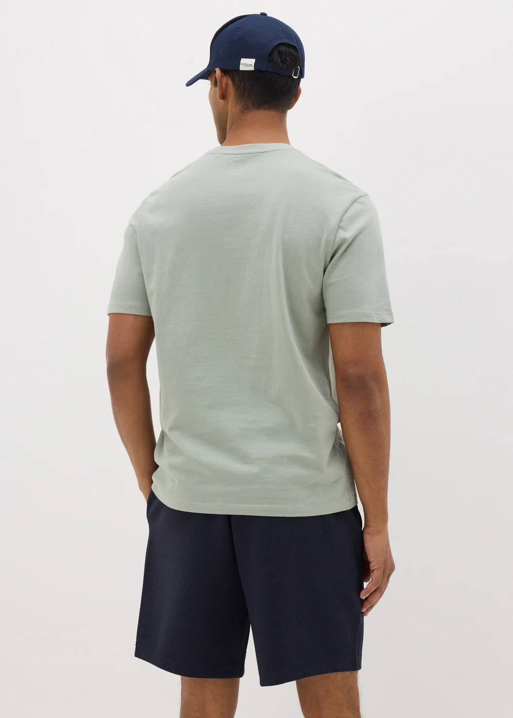 Navy Textured Shorts - S Image 3