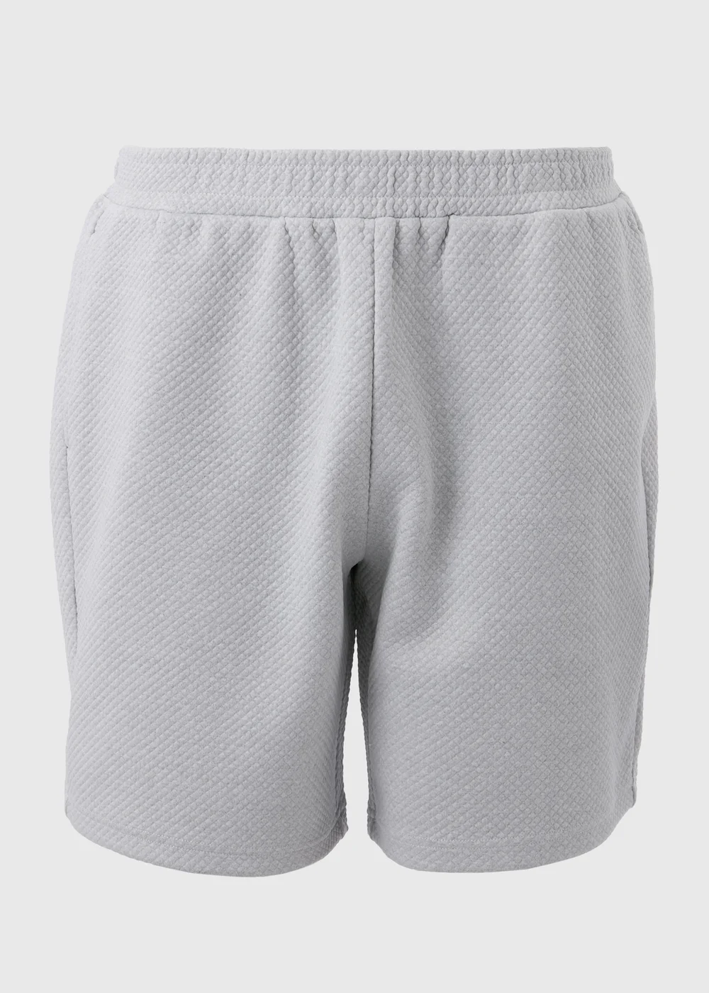 Grey Textured Shorts - S Image 4