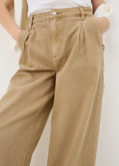 Stone Pleat Wide Leg Jeans - 8 Image 3