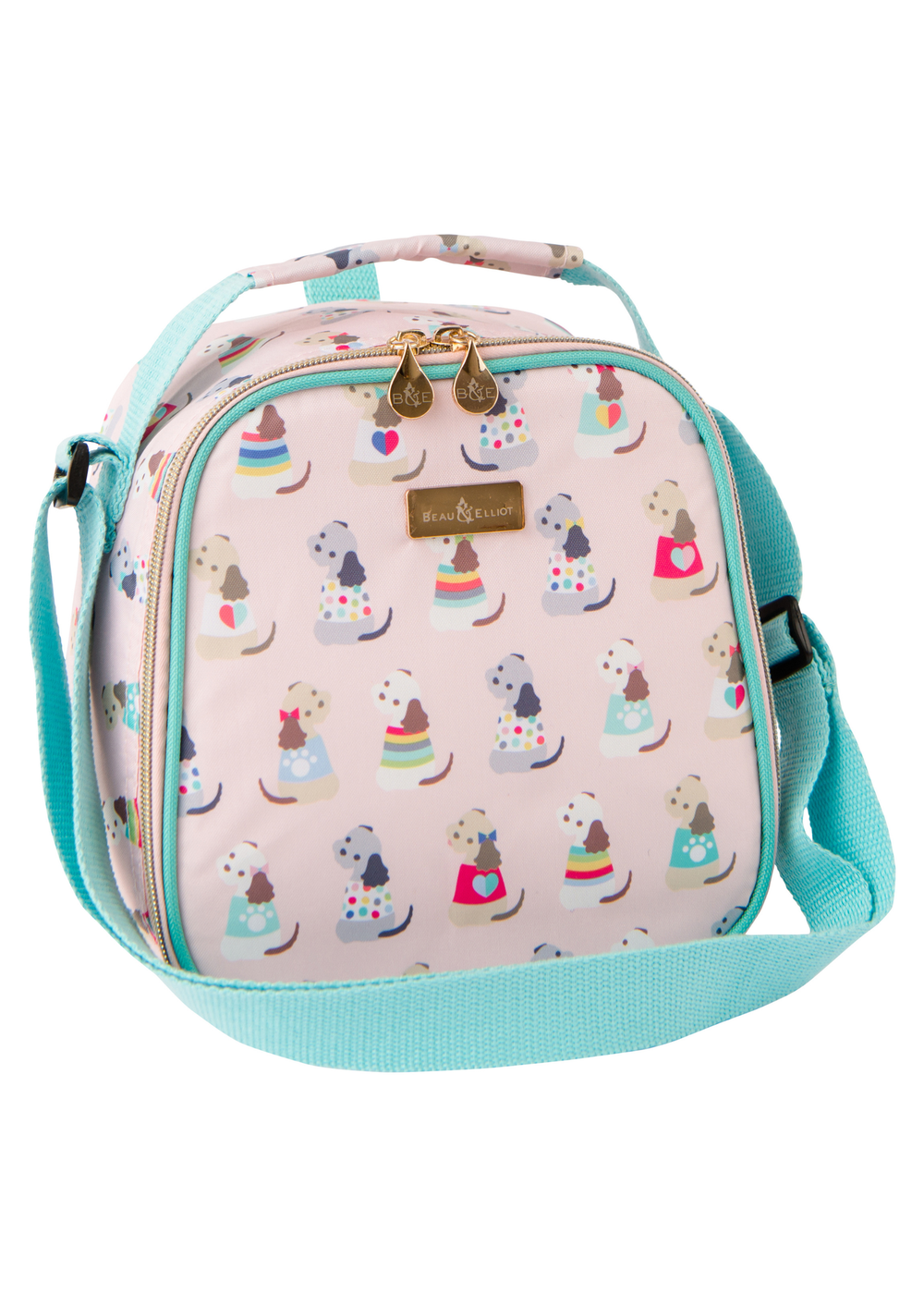 Beau & Elliot Pink Puppy Love Kids Lunch Bag & Bottle - One Size Image 2