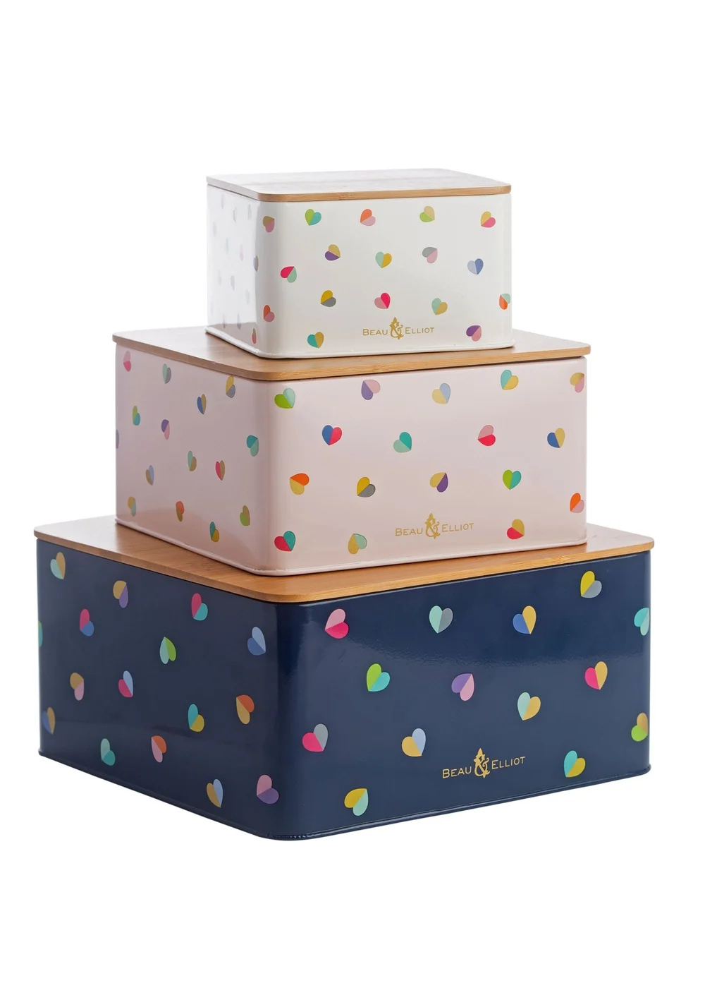 Beau & Elliot Confetti Square Nesting Tins (Set of 3) - One Size Image 2