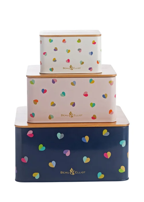 Beau & Elliot Confetti Square Nesting Tins (Set of 3) - One Size Image 1