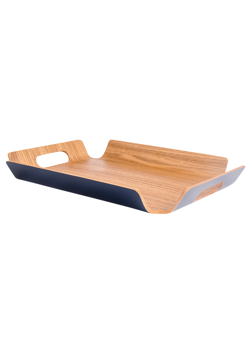Summerhouse by Navigate Navy Medium Willow Serving Tray Midnight - One Size Image 1